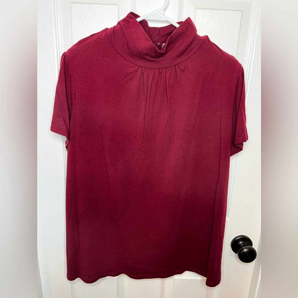 Cato woman size 18/20w burgundy, mock turtleneck